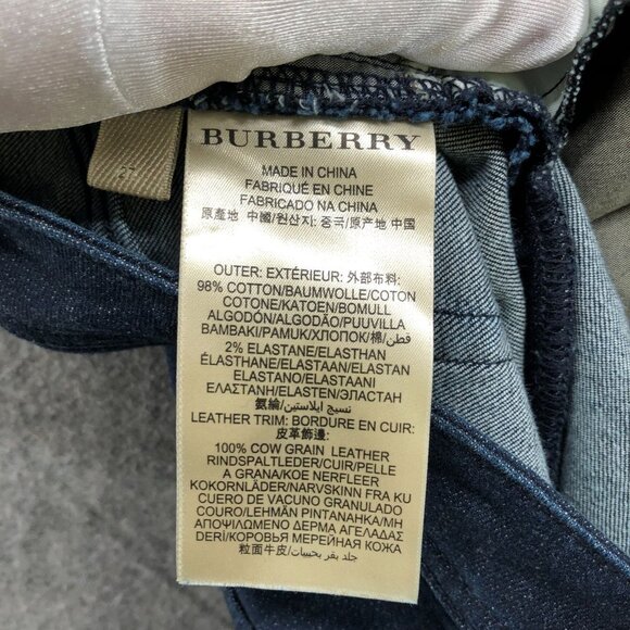 Burberry Brit Foxton Skinny Jeans Womens 27 Dark Wash Blue Zip Ankle Low Rise - Picture 11 of 16